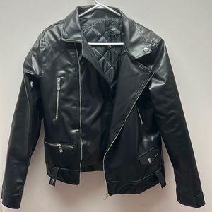 Never worn black faux leather jacket